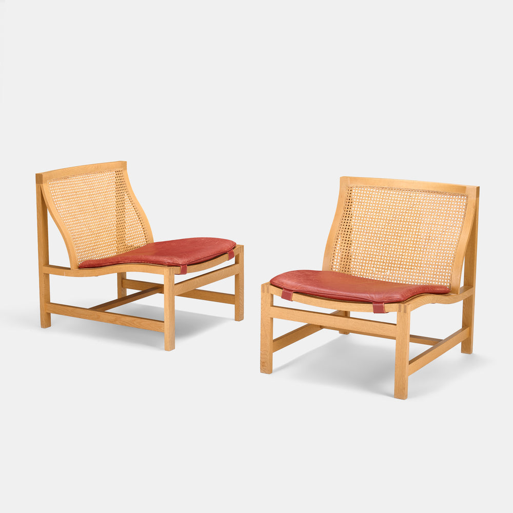 Rud Thygesen and Johnny Sorensen "King" lounge chairs, pair for Botium, Denmark circa 1980