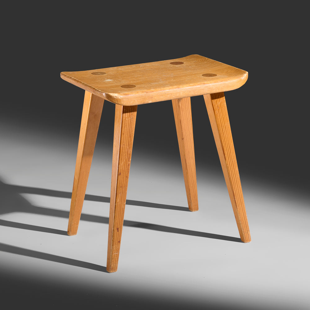 "Visingso" Pine Stool by Carl Malmsten for Karl Andersson's, Sweden, 1960s