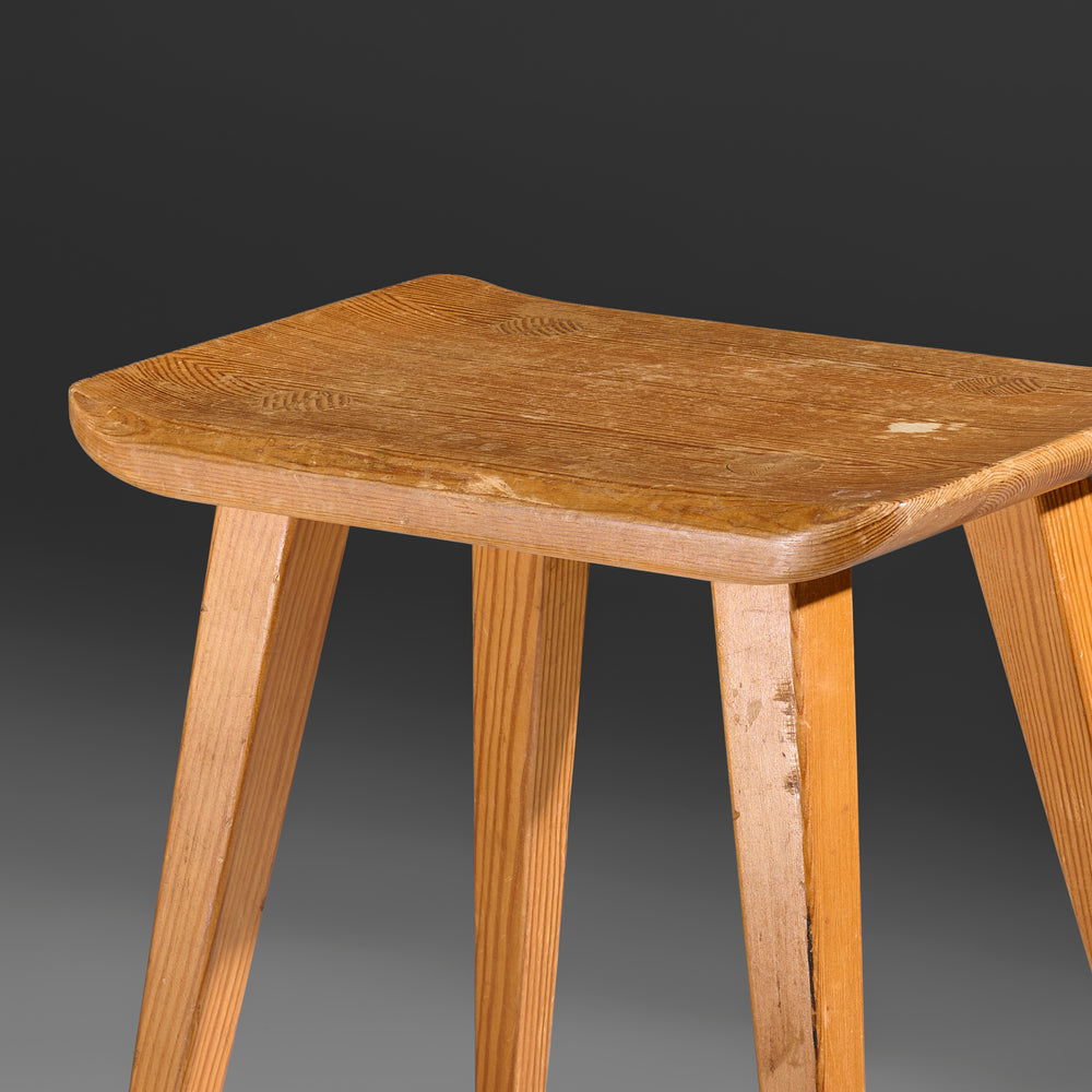 "Visingso" Pine Stool by Carl Malmsten for Karl Andersson's, Sweden, 1960s