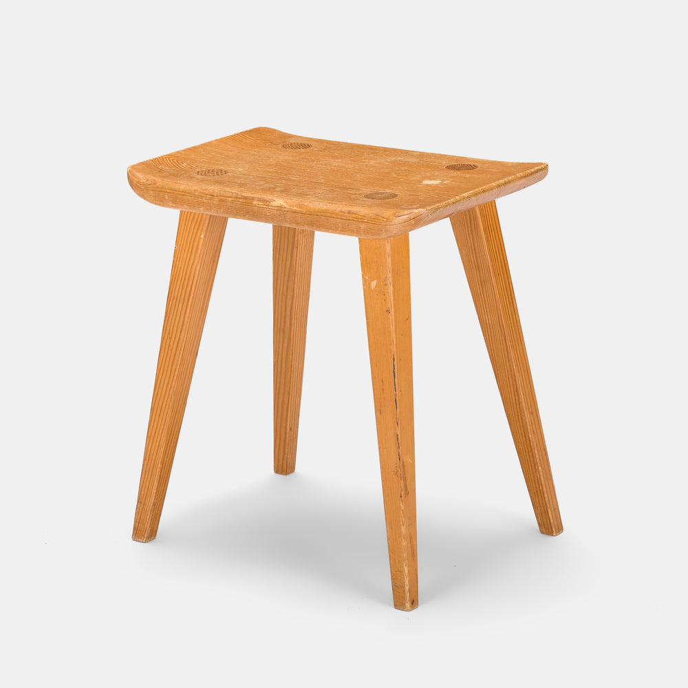 "Visingso" Pine Stool by Carl Malmsten for Karl Andersson's, Sweden, 1960s