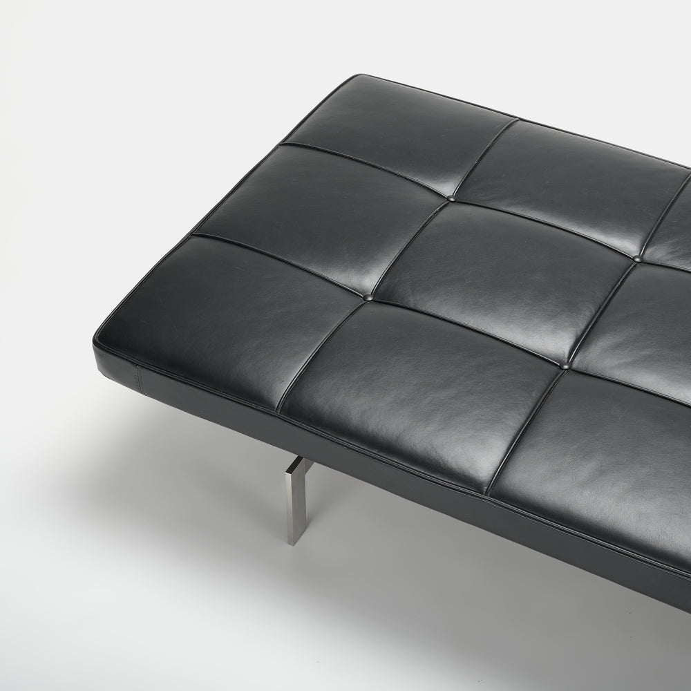 Poul Kjaerholm model "PK" black leather daybed for Republic of Fritz Hansen, Denmark, 2000s