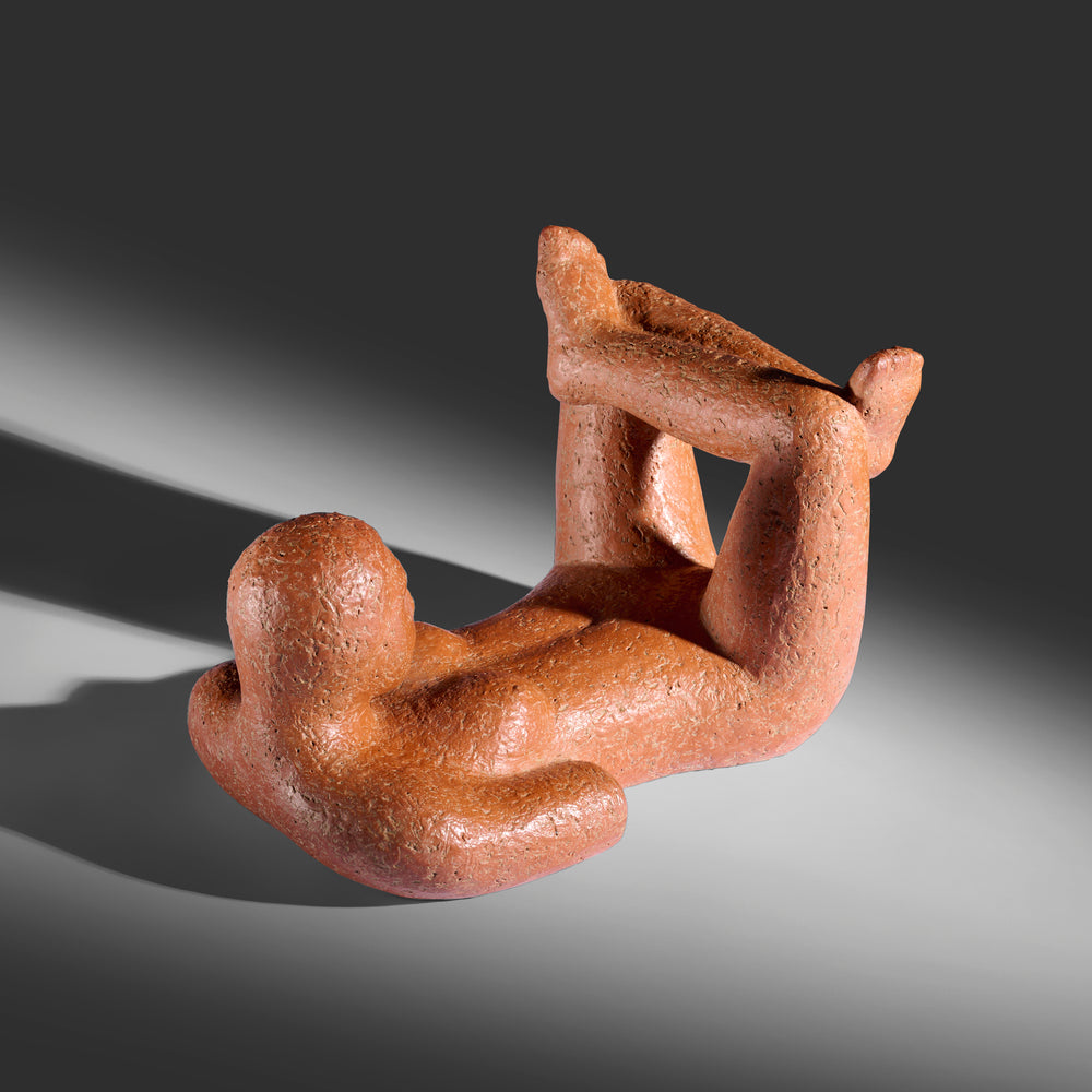 1960s Modernist signed terracotta figurative sculpture