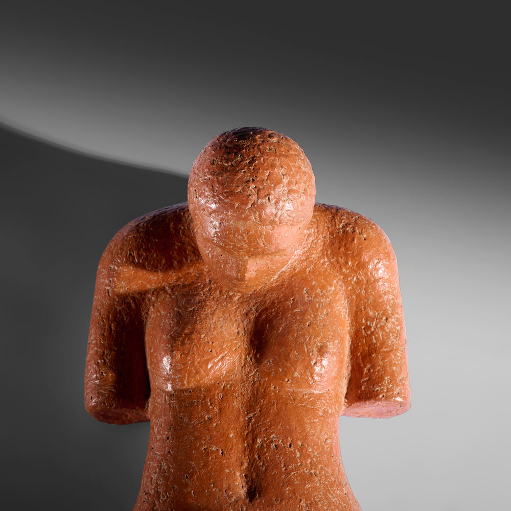 1960s Modernist signed terracotta figurative sculpture