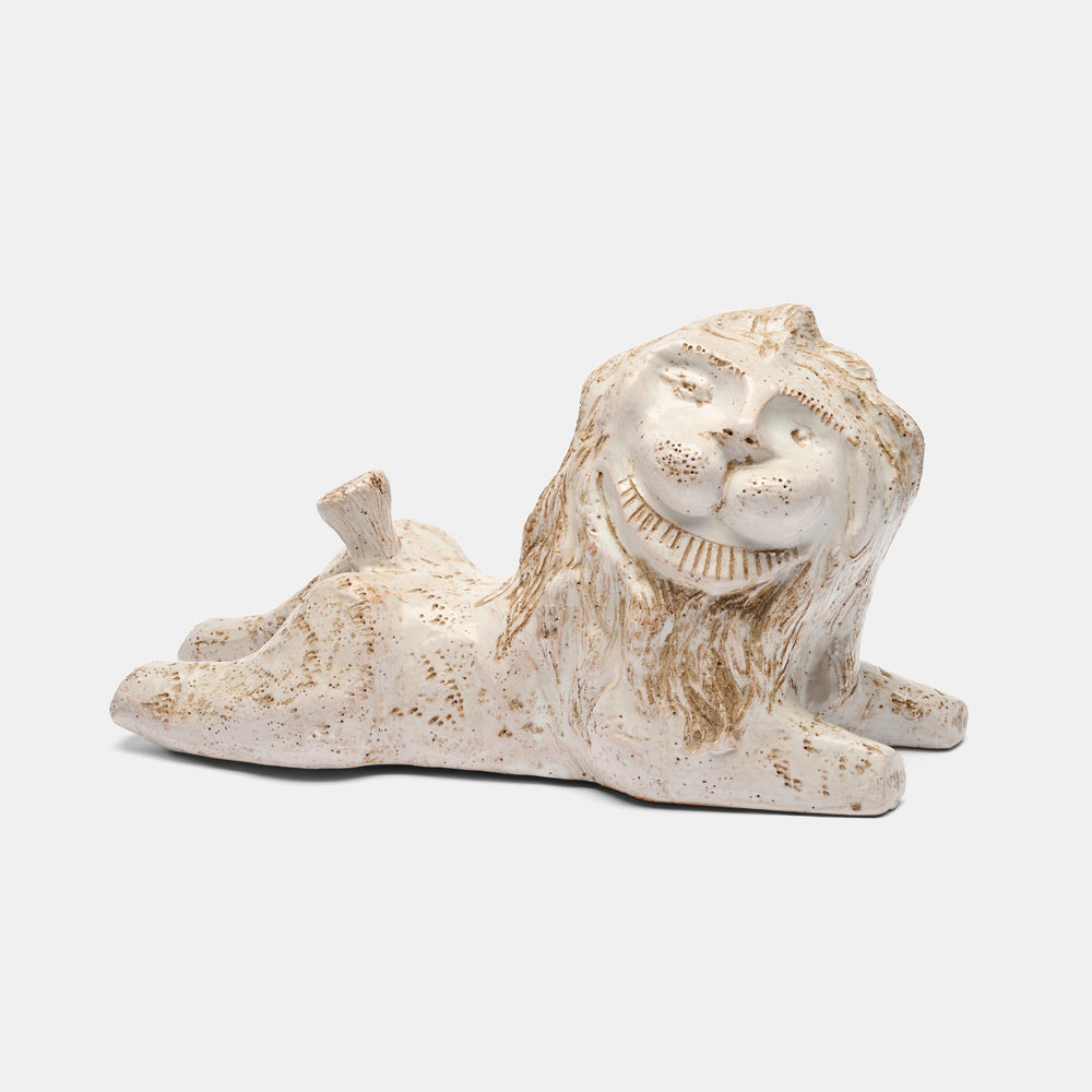 Large ceramic lion attributed to Aldo Londi for Bitossi, Italy, 1970s