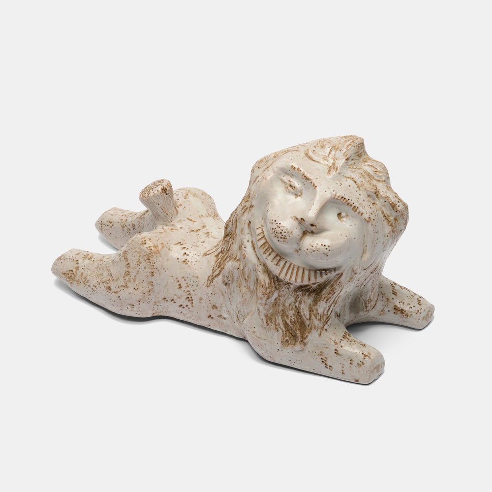 Large ceramic lion attributed to Aldo Londi for Bitossi, Italy, 1970s