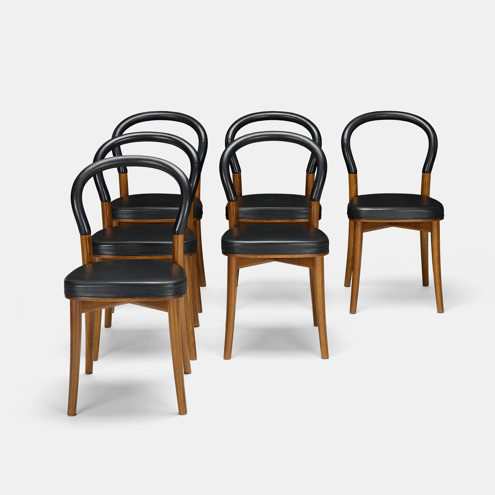 Erik Gunnar Asplund set of six "501 Göteborg" chairs for Cassina, Italy,  circa 1983