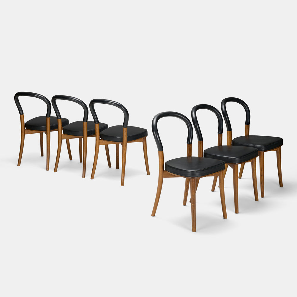 Erik Gunnar Asplund set of six "501 Göteborg" chairs for Cassina, Italy,  circa 1983