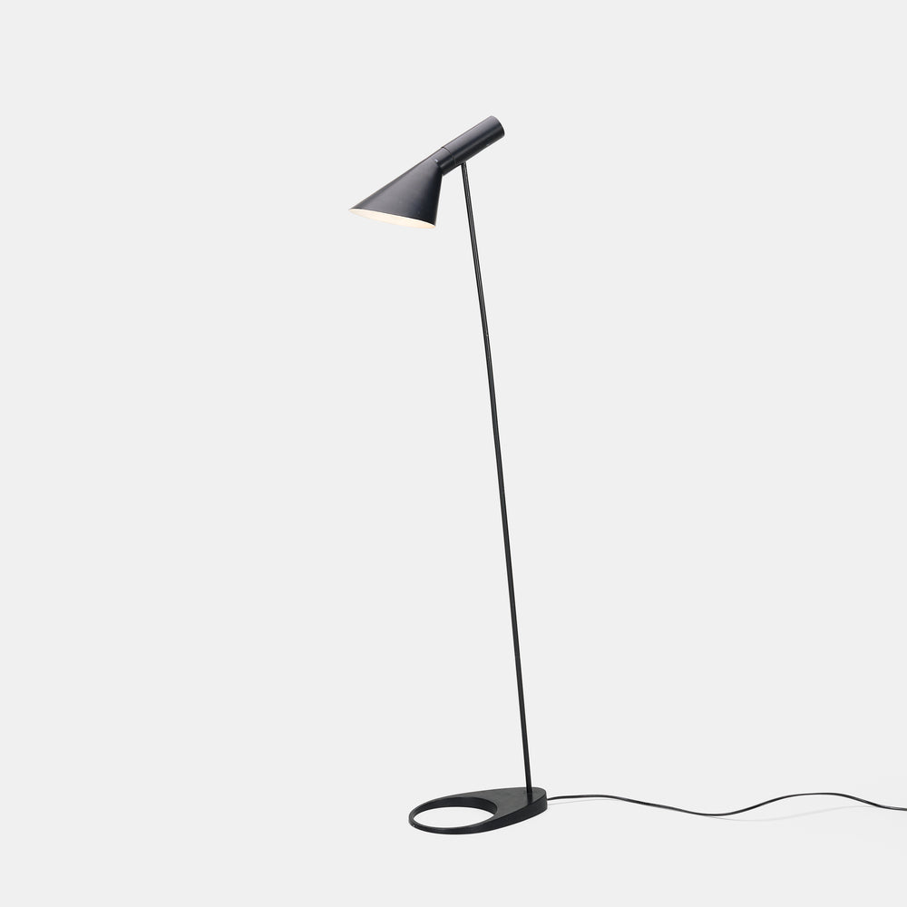 Arne Jacobsen  "AJ" floor Lamp in black for Louis Poulsen, Denmark, 1960s