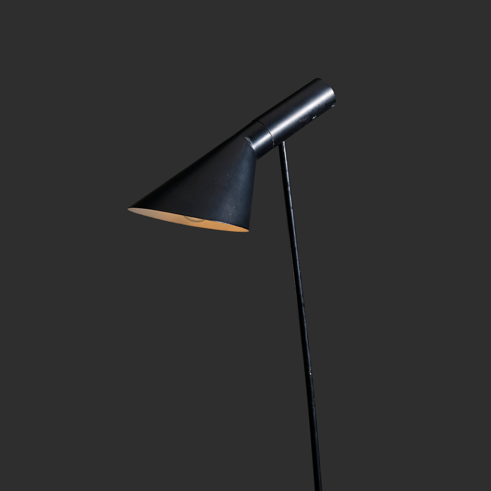 Arne Jacobsen  "AJ" floor Lamp in black for Louis Poulsen, Denmark, 1960s