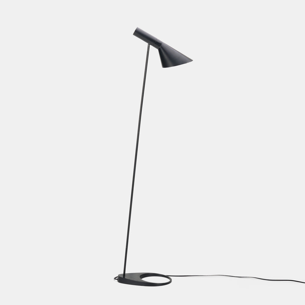 Arne Jacobsen  "AJ" floor Lamp in black for Louis Poulsen, Denmark, 1960s