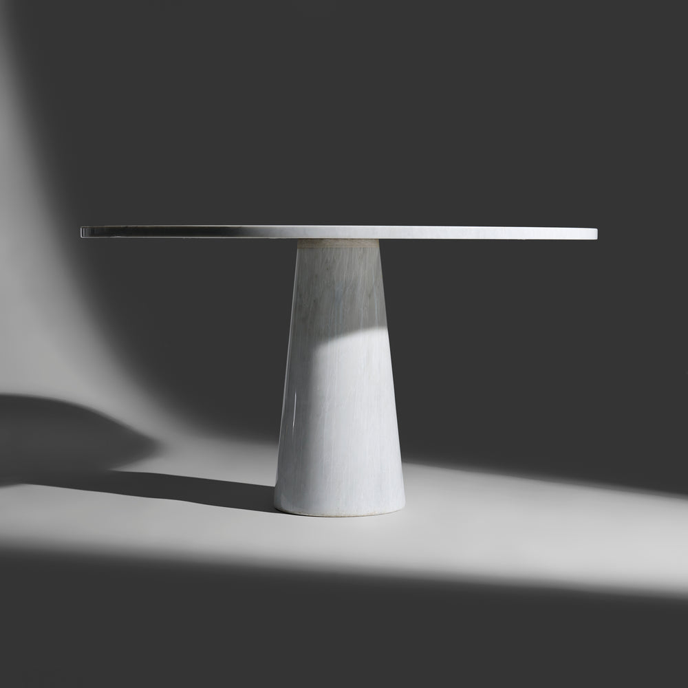 Angelo Mangiarotti 'Eros' Dining Table in Carrara Marble for Skipper, Italy, 1970s