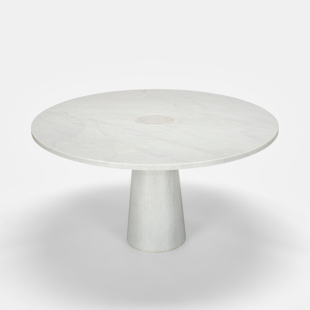 Angelo Mangiarotti 'Eros' Dining Table in Carrara Marble for Skipper, Italy, 1970s