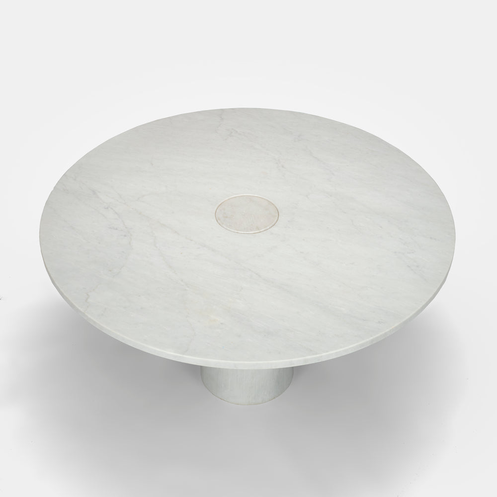 Angelo Mangiarotti 'Eros' Dining Table in Carrara Marble for Skipper, Italy, 1970s