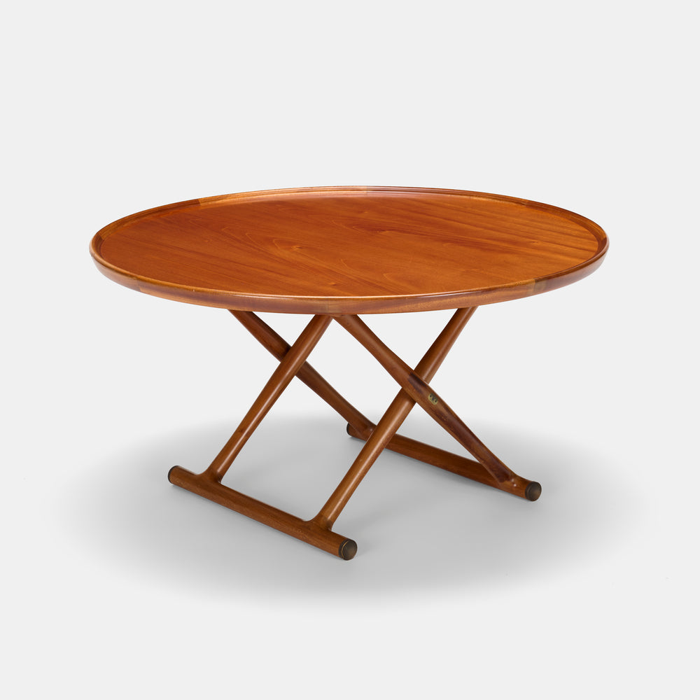 Mogens Lassen large Cuban Mahogany early “Egyptian” folding coffee table for Rud Rasmussen, Denmark circa 1940