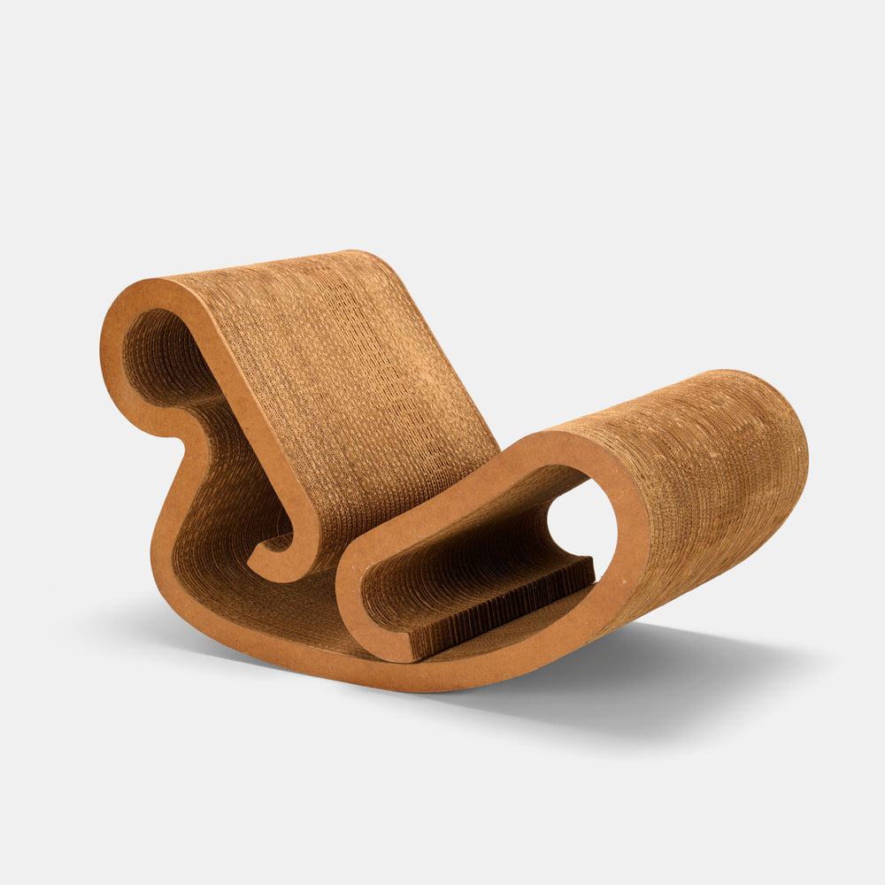 Frank Gehry Rocking chaise lounge chair for Easy Edges, Inc. Canada/USA, 1972