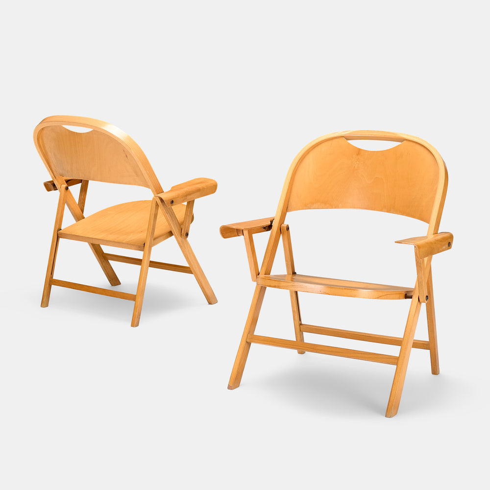 Achille Castiglioni “Ginevra” folding armchairs for BBB Bonachina, Italy 1979