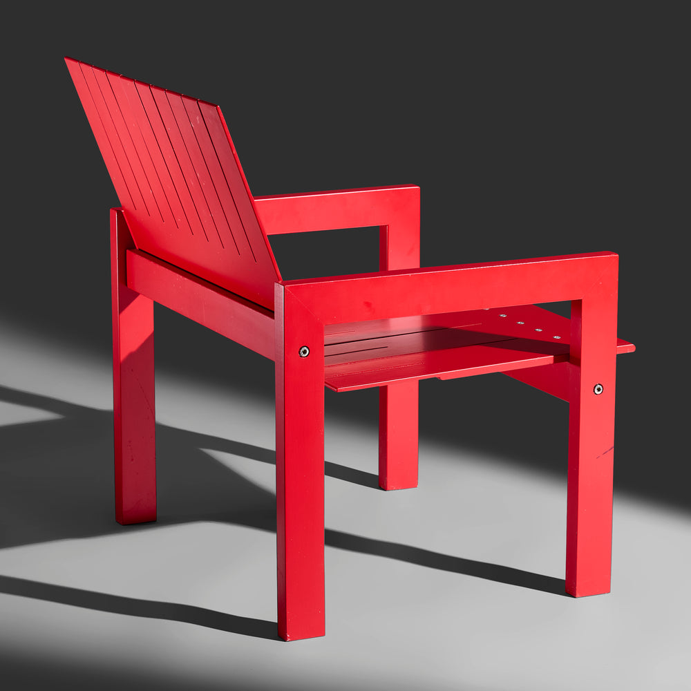 Bernt Petersen red Crate Lounge Chair for Carl Hansen Denmark, 1982