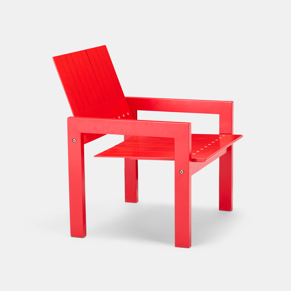 Bernt Petersen red Crate Lounge Chair for Carl Hansen Denmark, 1982