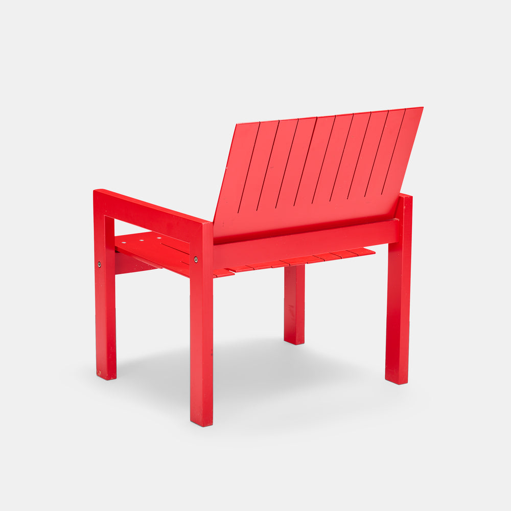 Bernt Petersen red Crate Lounge Chair for Carl Hansen Denmark, 1982