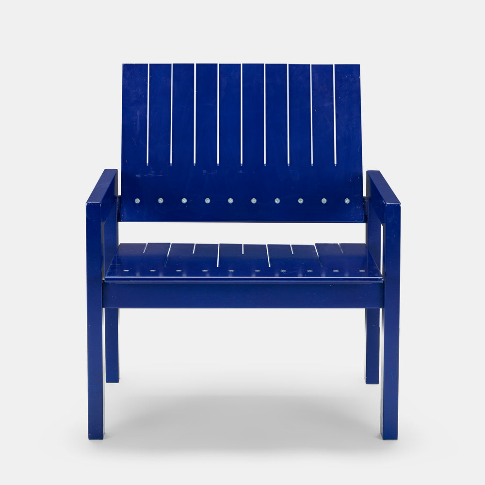 Bernt Petersen blue Crate Lounge Chair for Carl Hansen Denmark, 1982