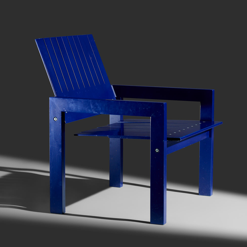 Bernt Petersen blue Crate Lounge Chair for Carl Hansen Denmark, 1982