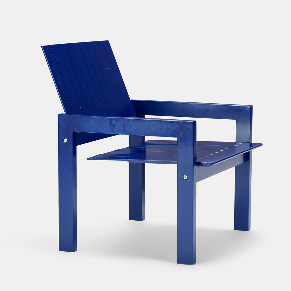 Bernt Petersen blue Crate Lounge Chair for Carl Hansen Denmark, 1982