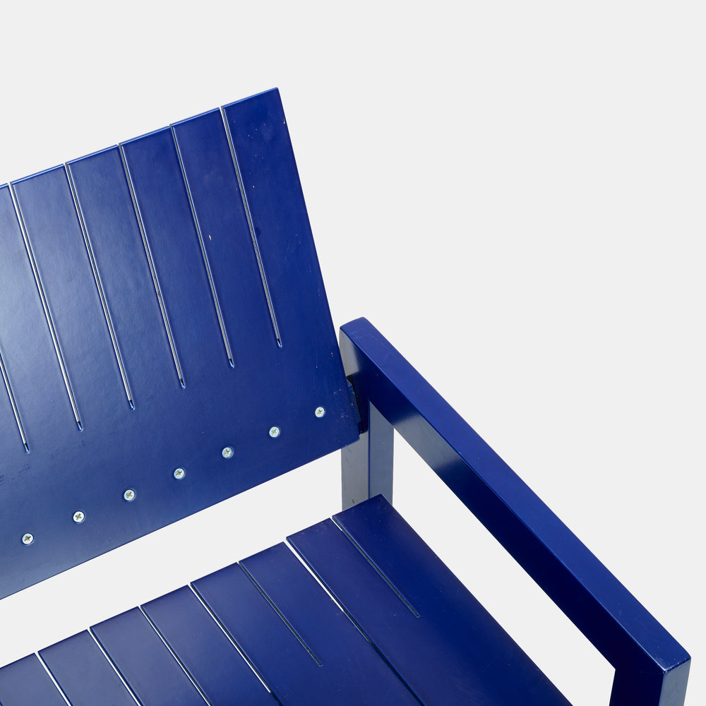 Bernt Petersen blue Crate Lounge Chair for Carl Hansen Denmark, 1982