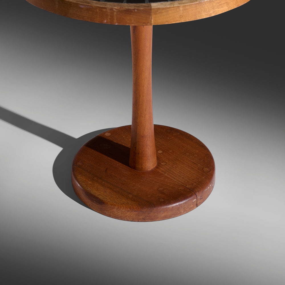 Jane and Gordon Martz for Marshall Studios walnut and glazed tile top side table USA, 1960s