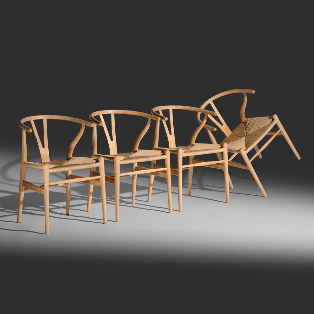 Hans J. Wegner Wishbone chairs, set of four for Carl Hansen & Søn