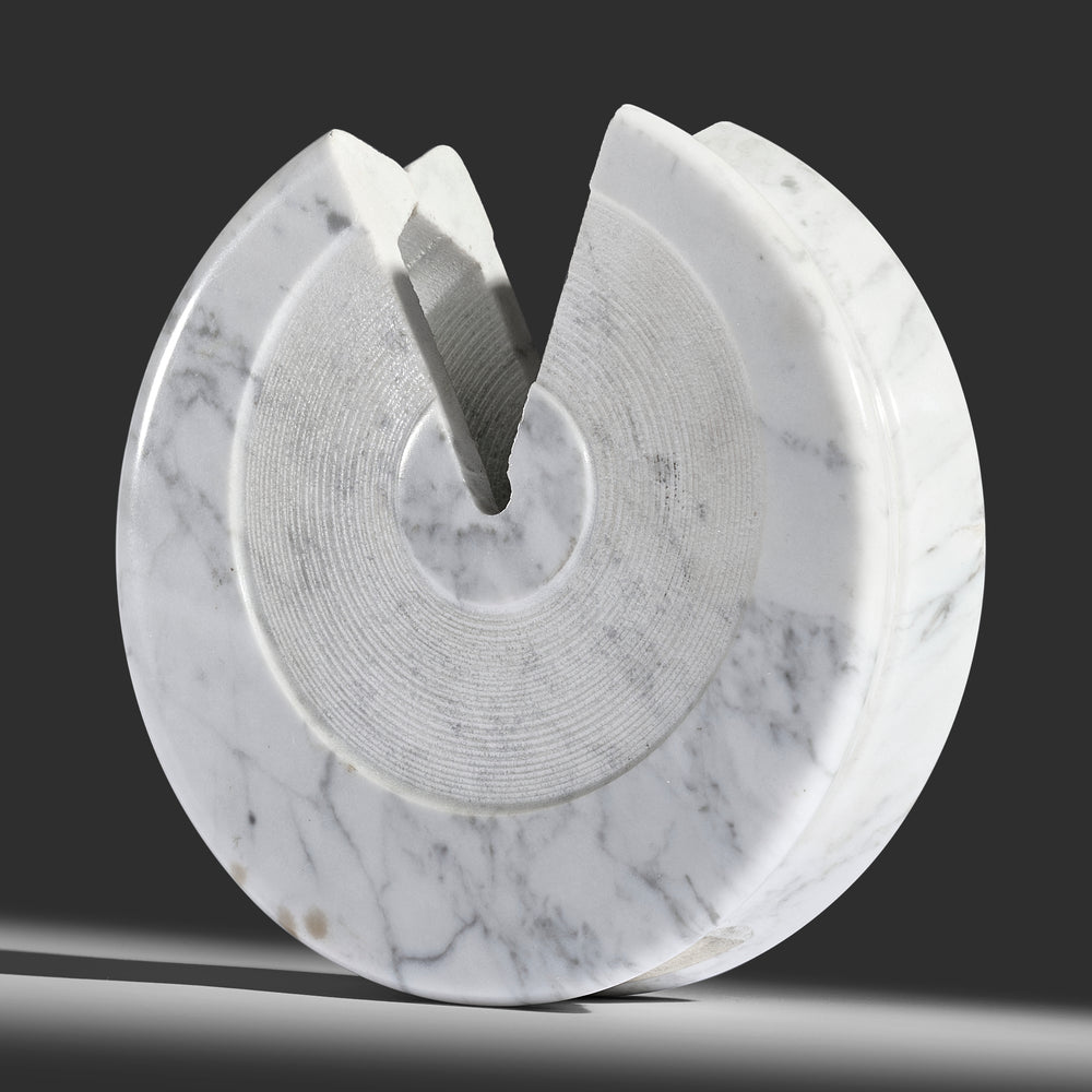 Sergio Asti rare carrara marble vase, 1960