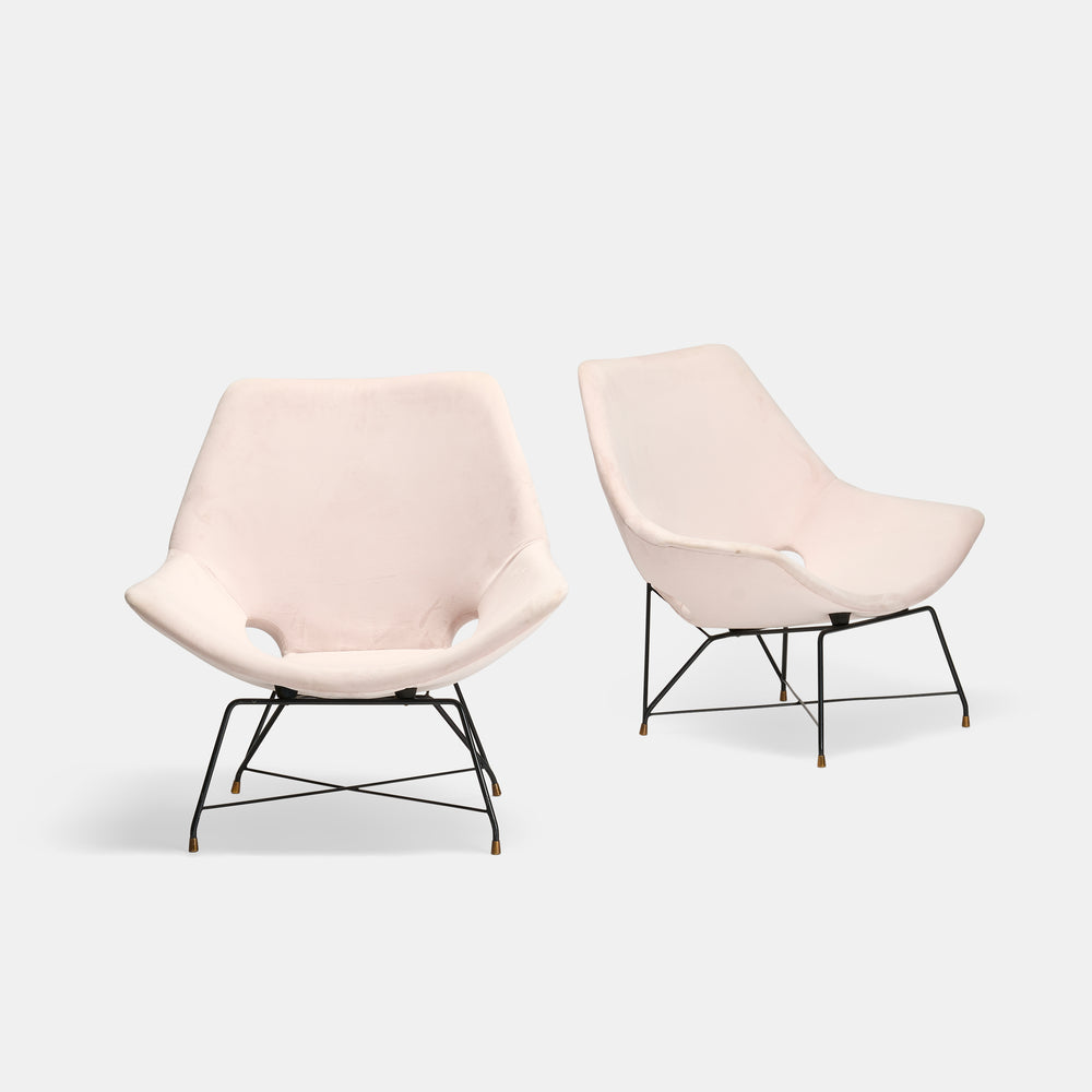 Augusto Bozzi Kosmos pair of lounge chairs for Saporiti Italia, pair, c. 1954