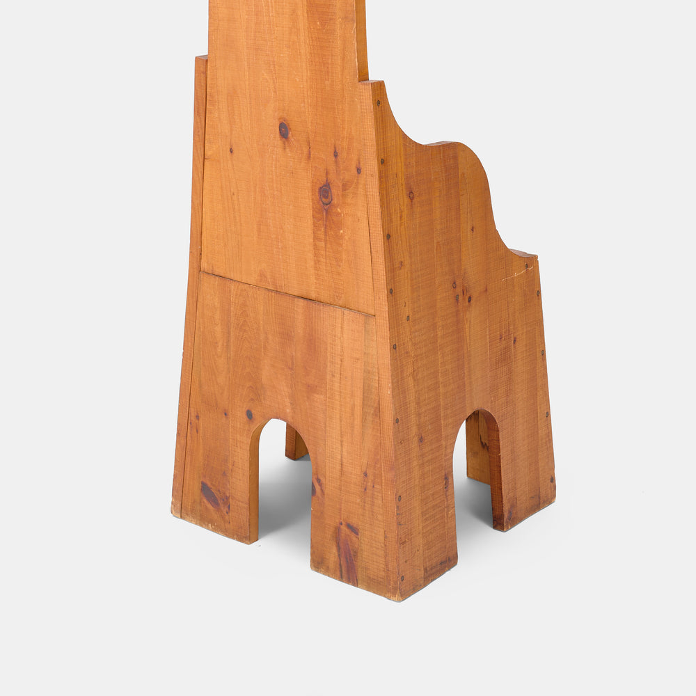 Mario Ceroli rare early Fratina chair