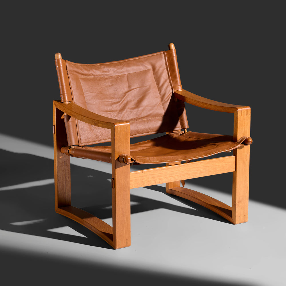 Borge Jensen Safari lounge chairs, pair Bernstorffsminde Mobelfabrik Denmark, c. 1965