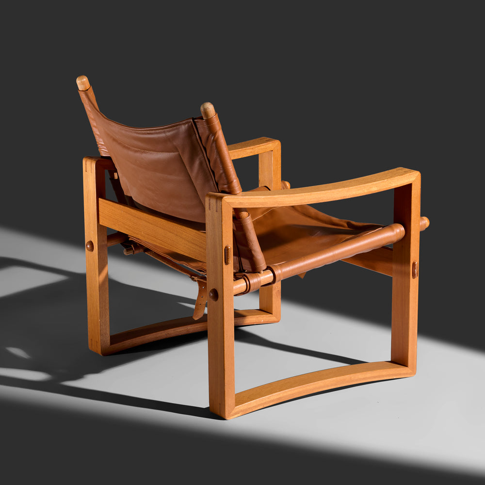 Borge Jensen Safari lounge chairs, pair Bernstorffsminde Mobelfabrik Denmark, c. 1965