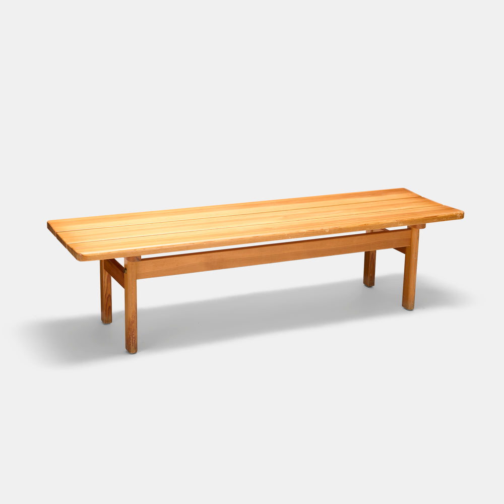 Børge Mogensen vintage  'ASSERBO'  pine and brass bench Produced by Karl Andersson & Söner 1960s