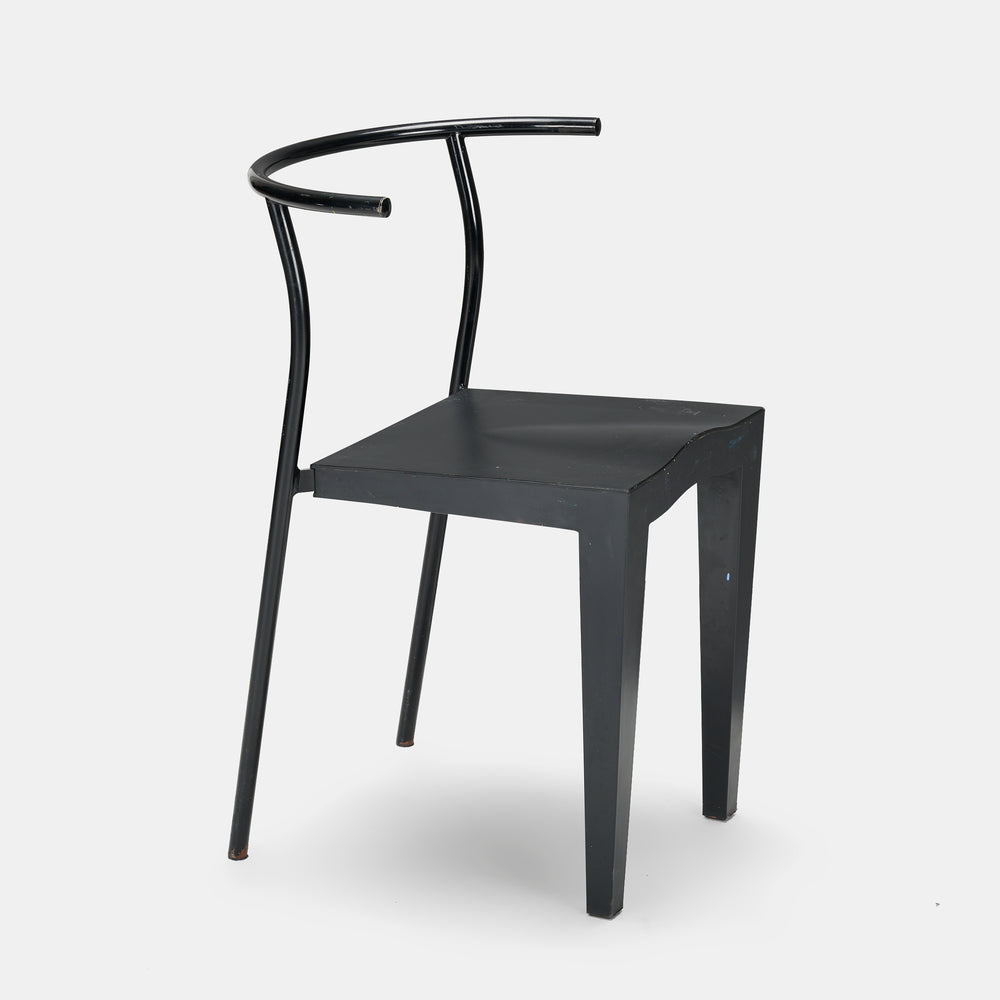 Philippe Starck Postmodern Black Dr. Glob stacking armchair for Kartell Italy, 1980s