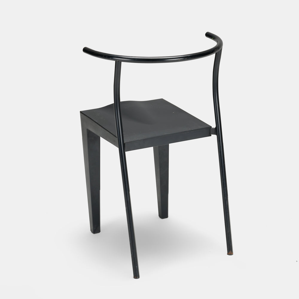 Philippe Starck Postmodern Black Dr. Glob stacking armchair for Kartell Italy, 1980s