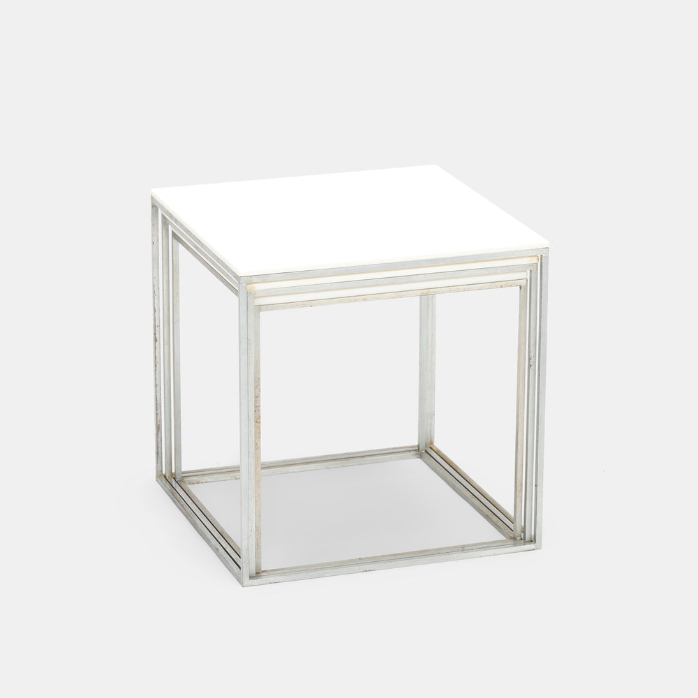 Poul Kjaerholm model "PK 71" nesting cube side tables set of three produced by E. Kold Christensen