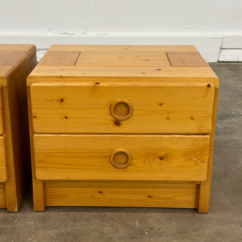 Pair of Charlotte Perriand Pine Nightstands for Les Arcs, France, 1960s