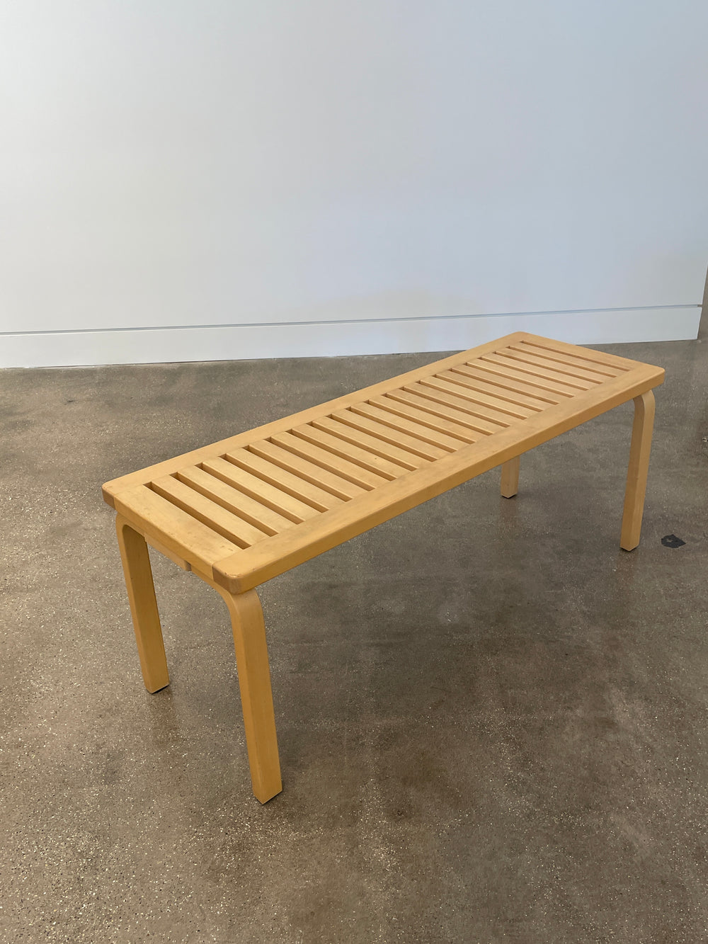 Alvar Aalto model 153 bench or coffee table for Arkek, Finland, circa 1980s