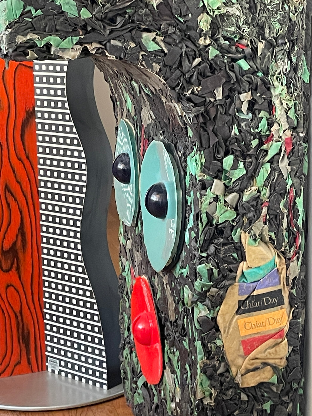 Rare Gaetano Pesce one of a kind "Seaweed" face console for Chiat/Day Virtual Office, New York, 1994