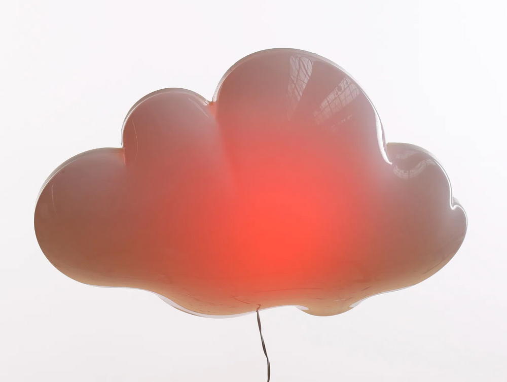 Remo Saraceni large limited edition "Musical Cloud" LED wall Light / Sound Sculpture
