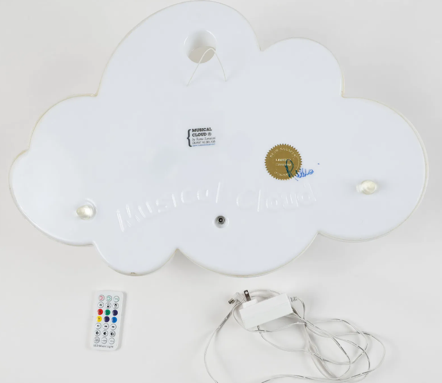 Remo Saraceni large limited edition "Musical Cloud" LED wall Light / Sound Sculpture