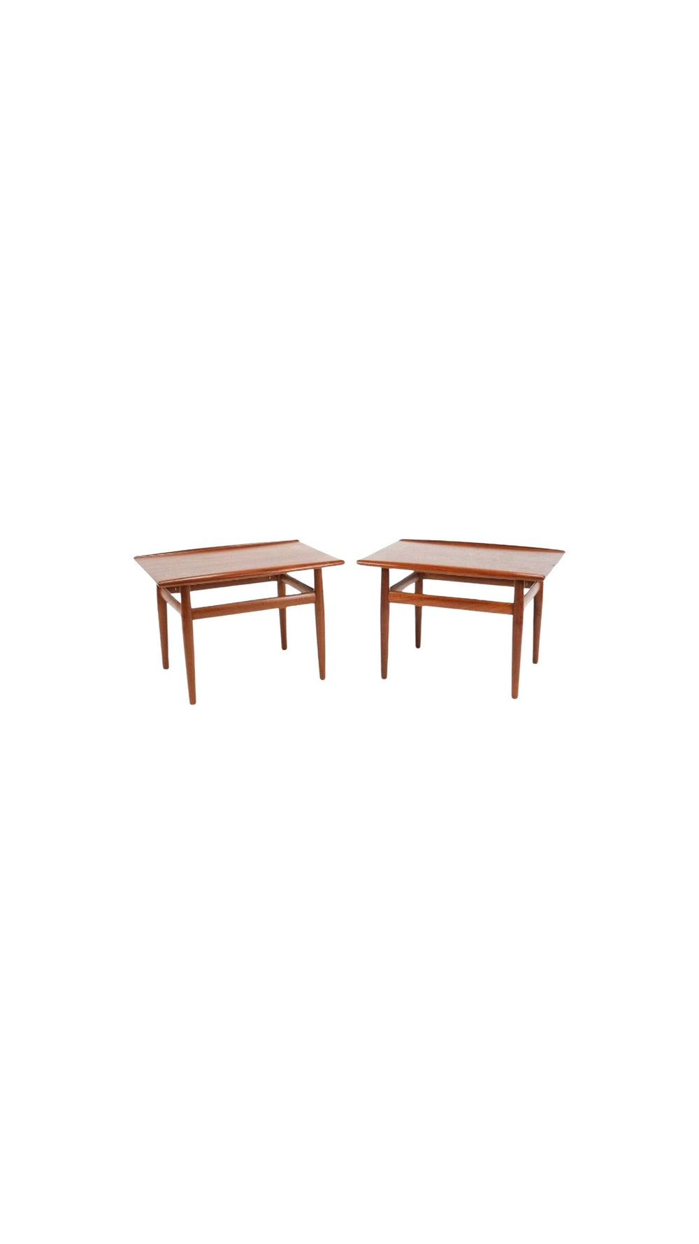 Grete Jalk pair of teak side tables for Glostrup Mobelfabrik, Denmark, 1960s