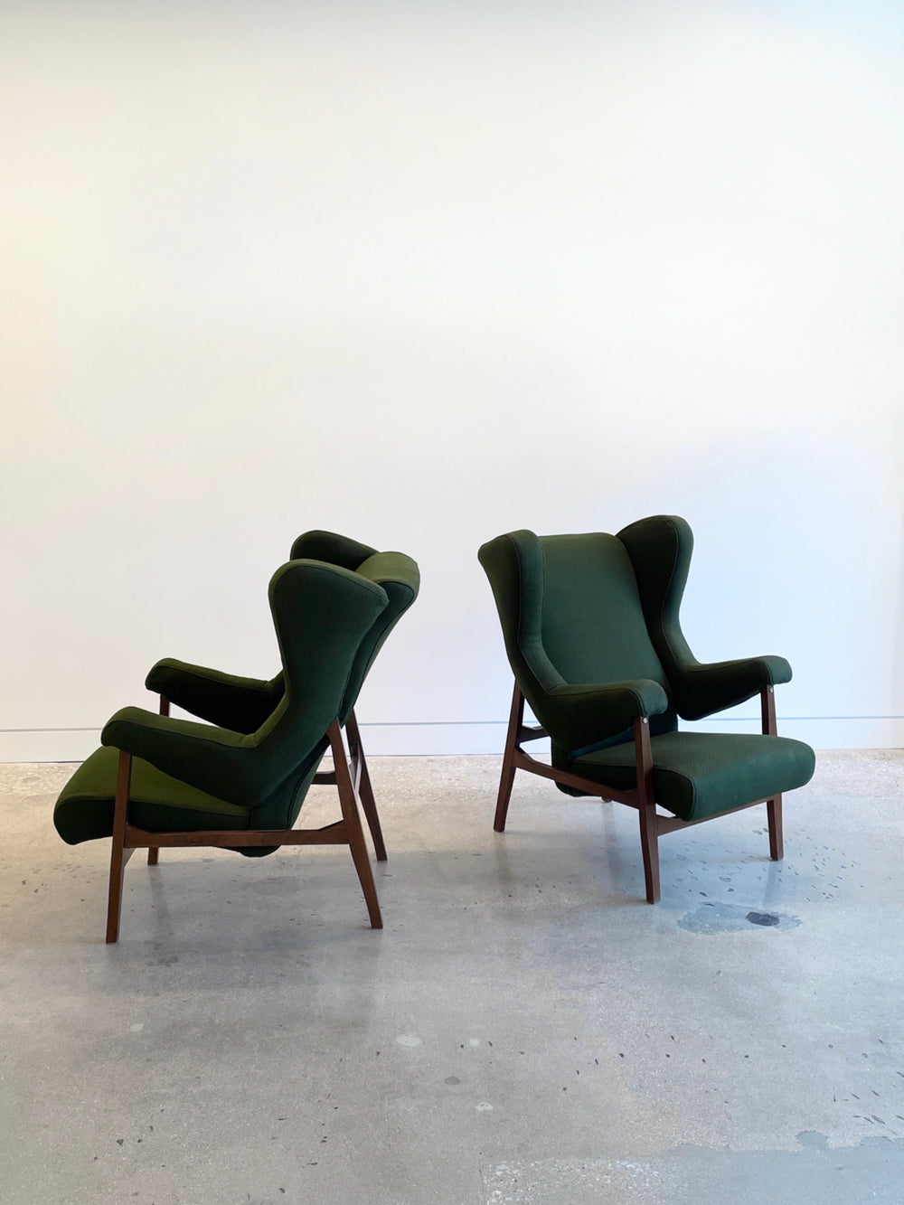 Franco Albini rare pair of model "Fiorenza" lounge chairs for Arflex, Italy, 1953