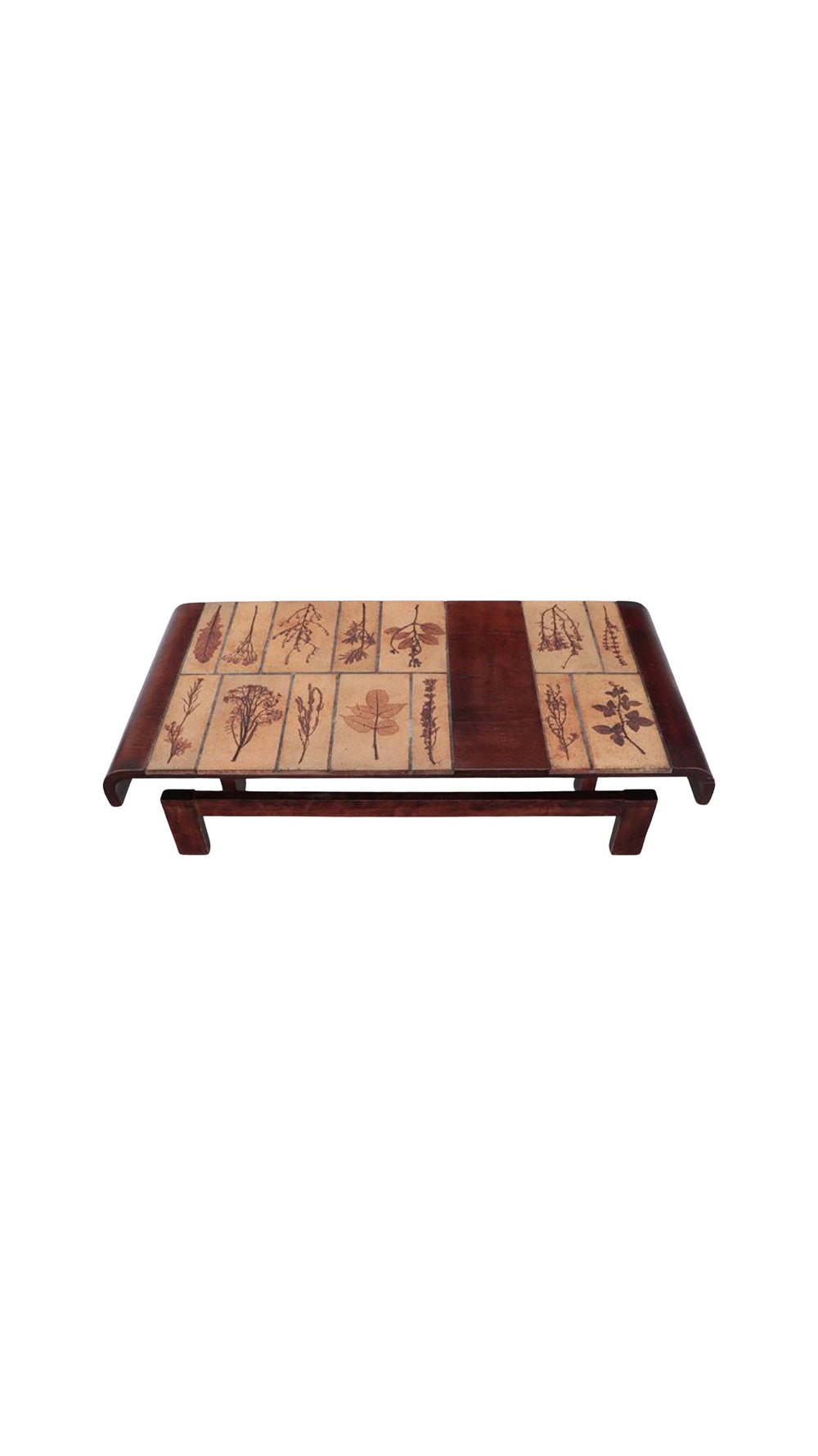 Roger Capron waterfall tile-top coffee table for Studio Capron Vallauris, France, 1960s