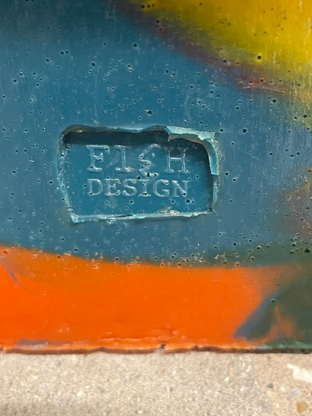 Gaetano Pesce rare early wall mirror for Fish Design collection, Italy, circa 1990s