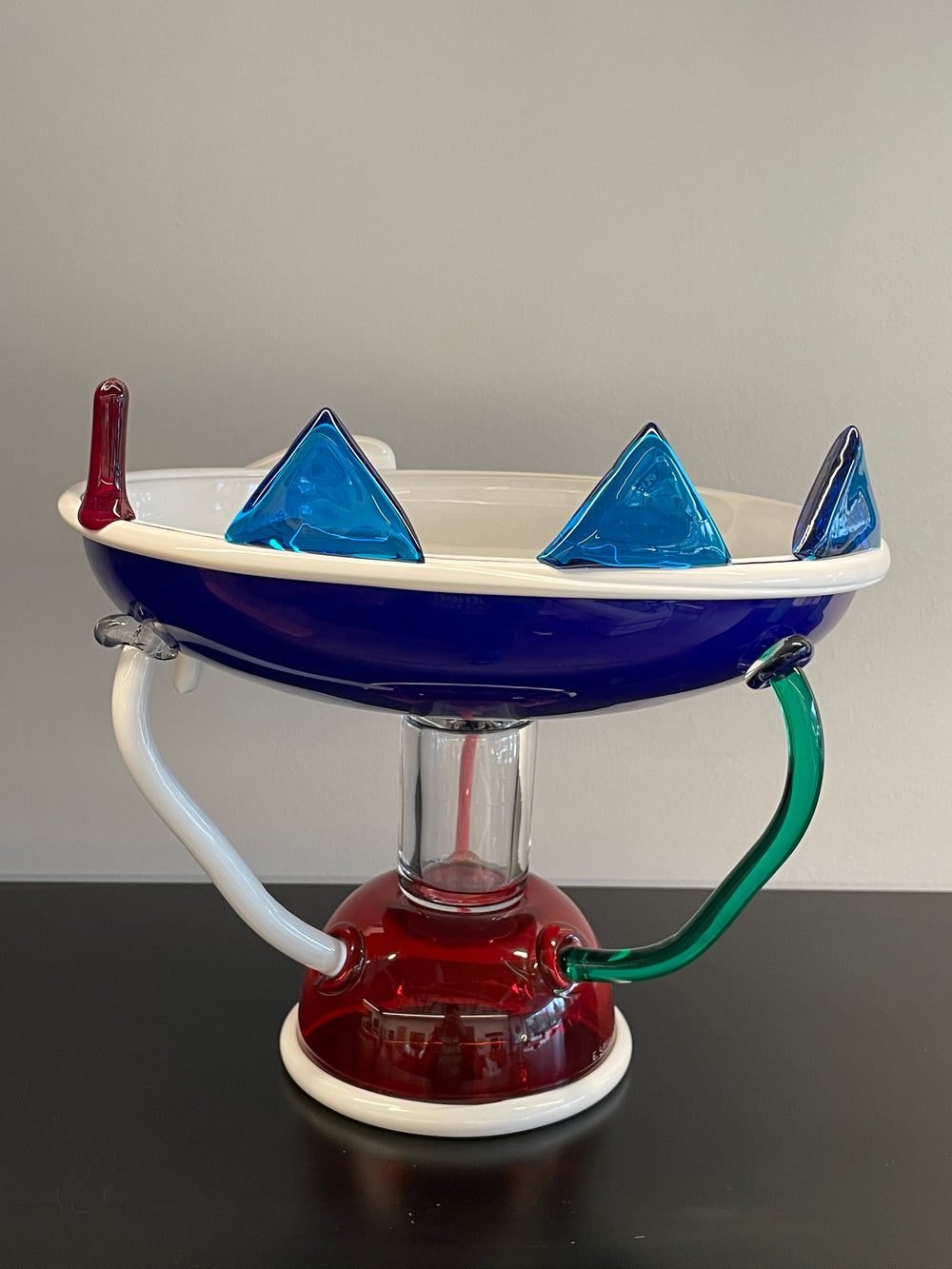 Ettore Sottsass "Sol" fruit bowl for Compagnia Vetraria Muranese for Memphis Italy, 1982