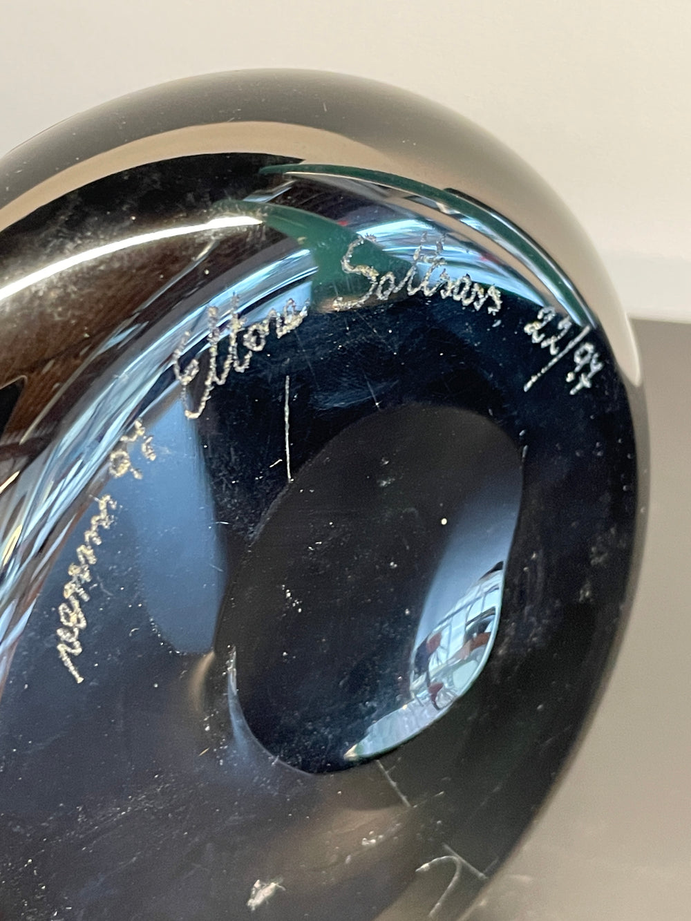 Ettore Sottsass glass bowl for Venini, Italy, 1997