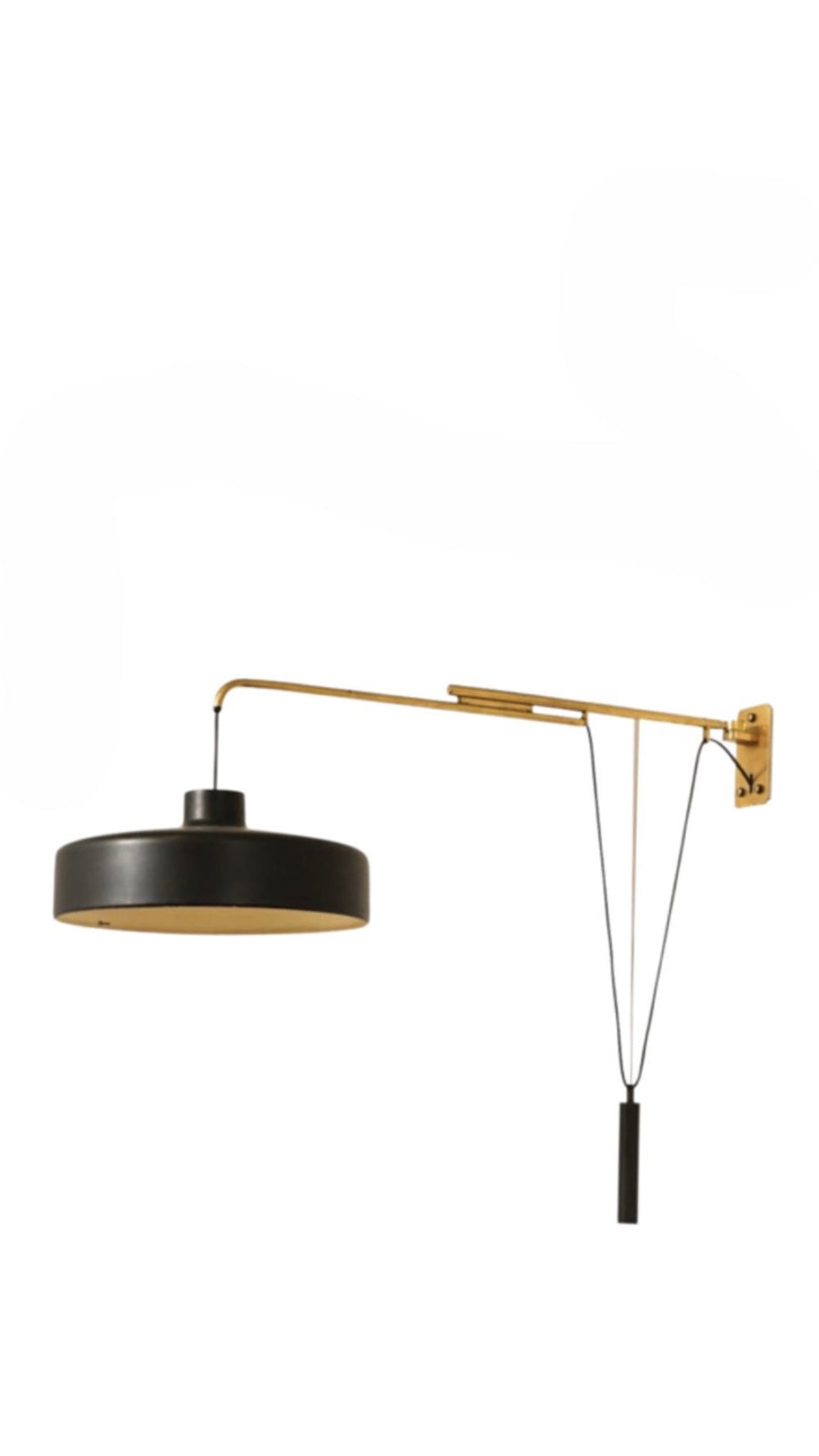 Gino Sarfatti rare model 194/N articulating extension wall lamp for Arteluce, Italy, 1950s